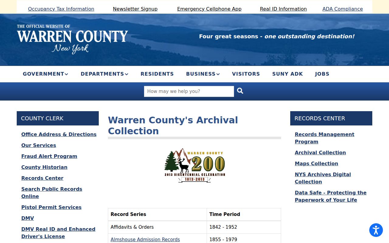 Queensbury city directory research using the Warren County archive inventory